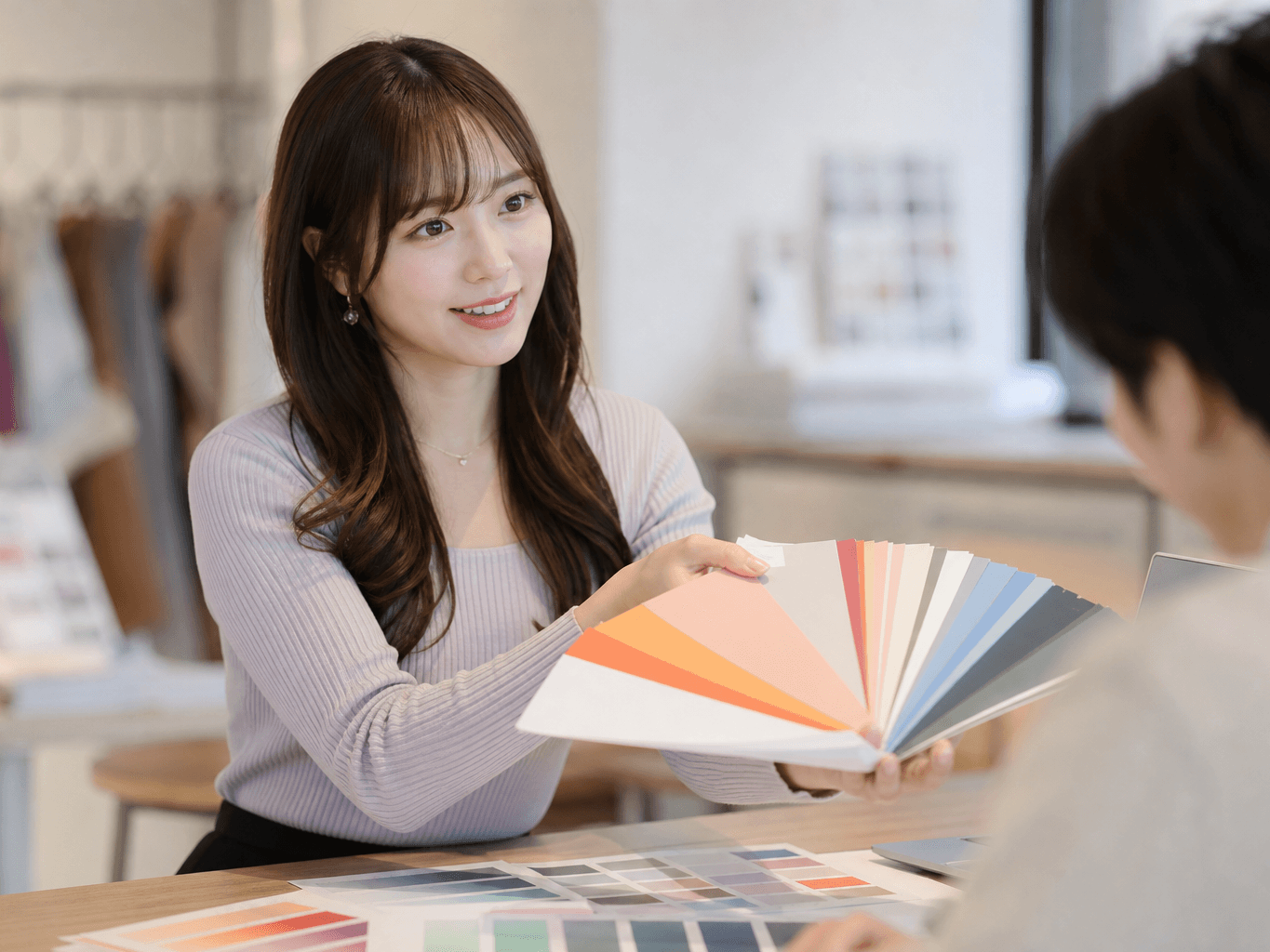 色見本を提案するカラーコーディネーター - Color Coordinator Presenting Color Swatches