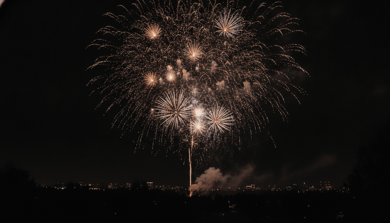 夜空を鮮やかに彩る大輪の打ち上げ花火