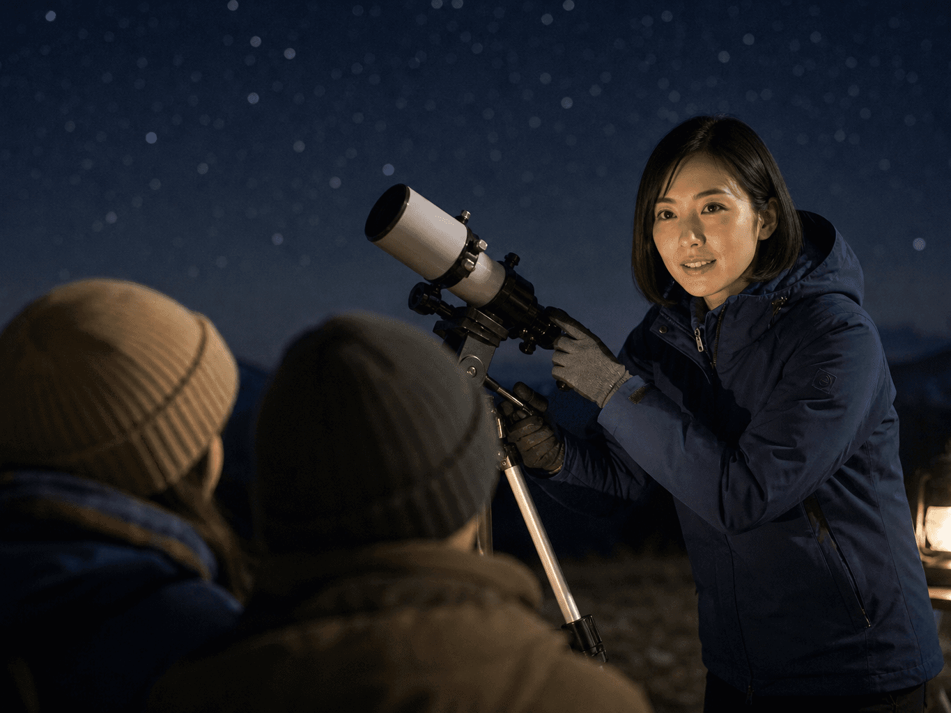 星空観察を案内するガイド - Guide Leading a Stargazing Tour