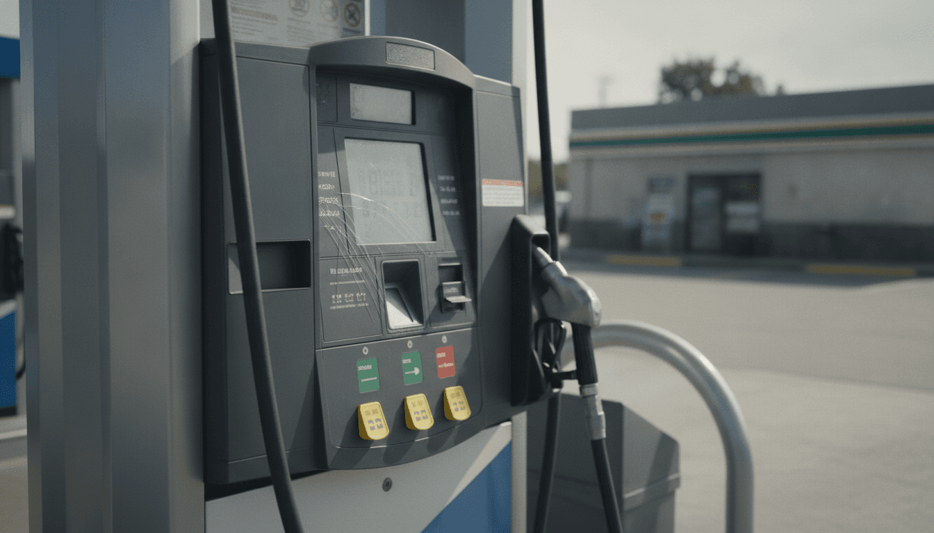 ガソリンスタンドに設置された給油機