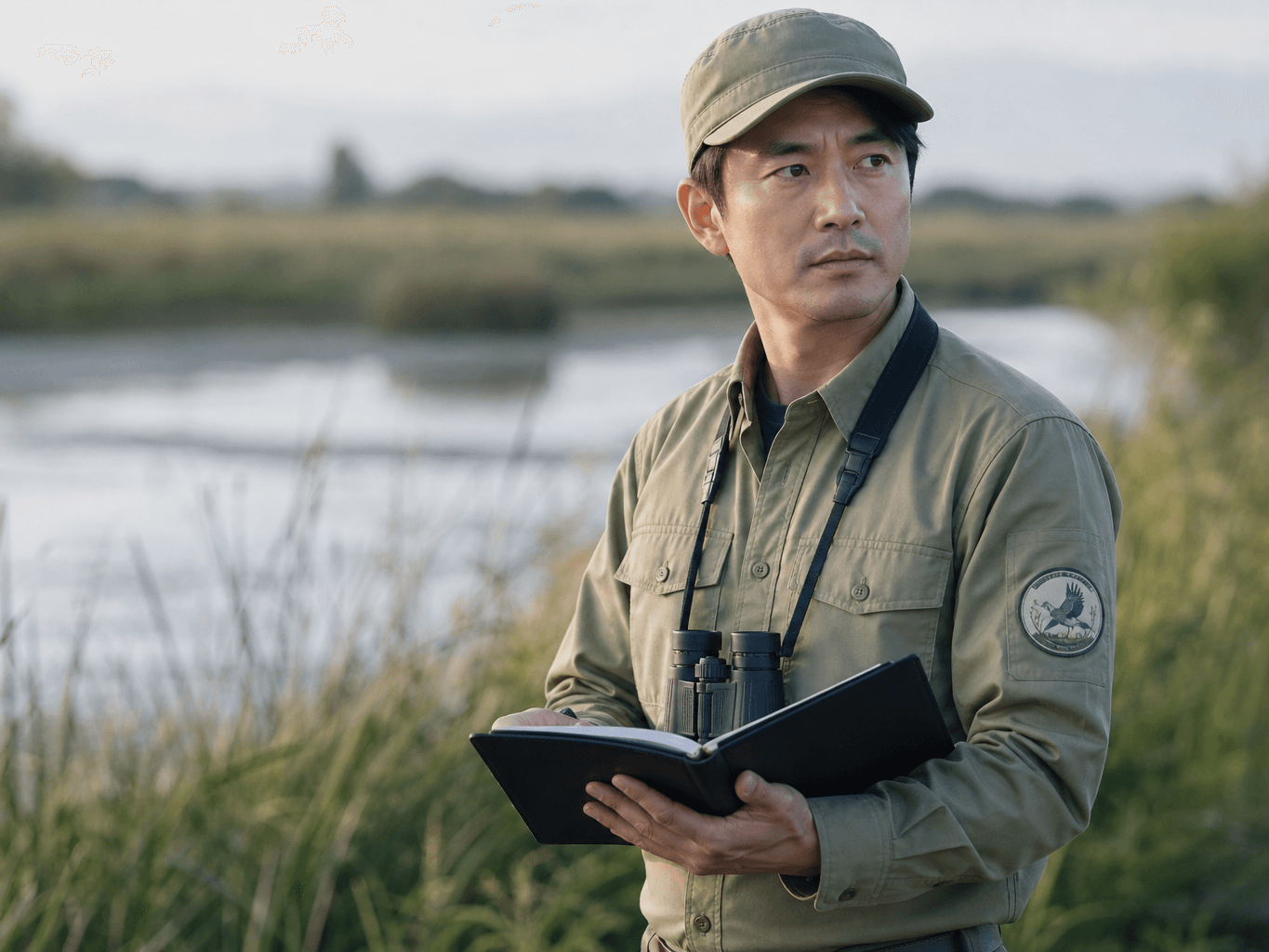 野鳥保護区を巡回するレンジャー - Ranger Patrolling a Bird Sanctuary